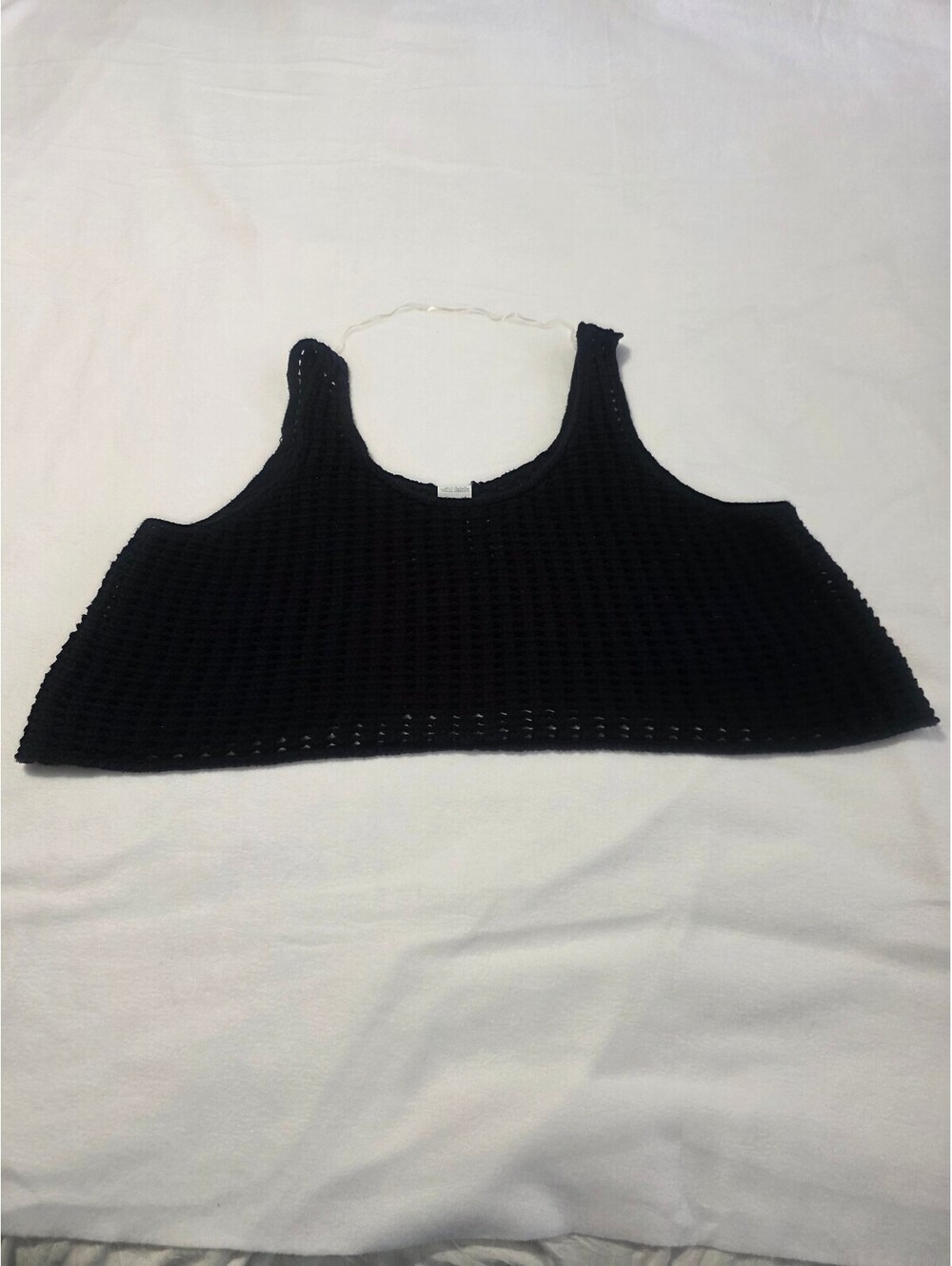 Wild Fable Black Crochet Crop Tank